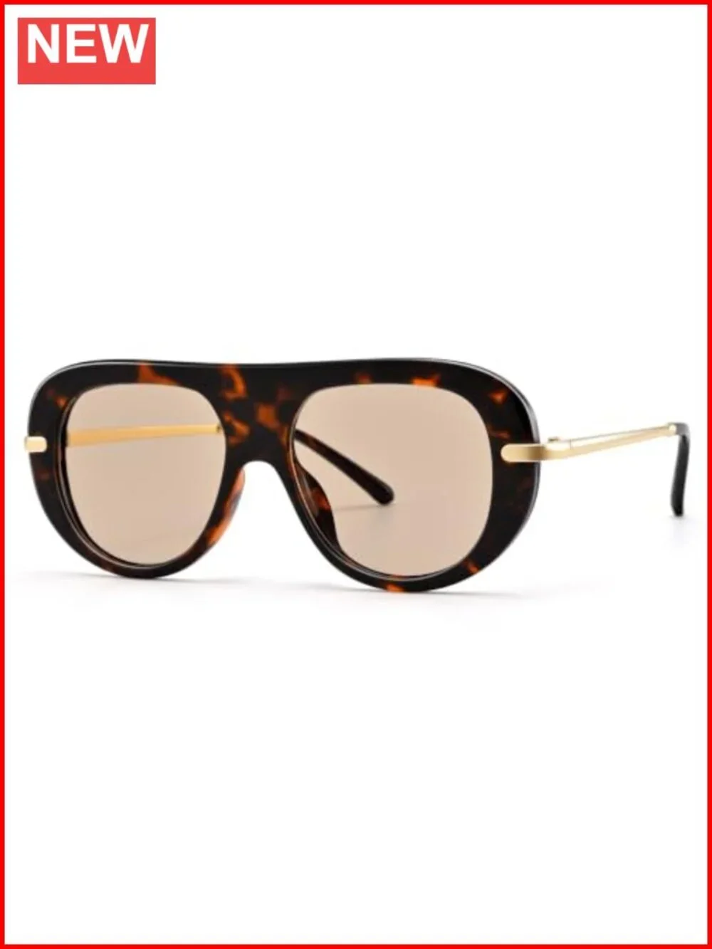 Retro Oversized Aviator Sunglasses Women UV400 Protection